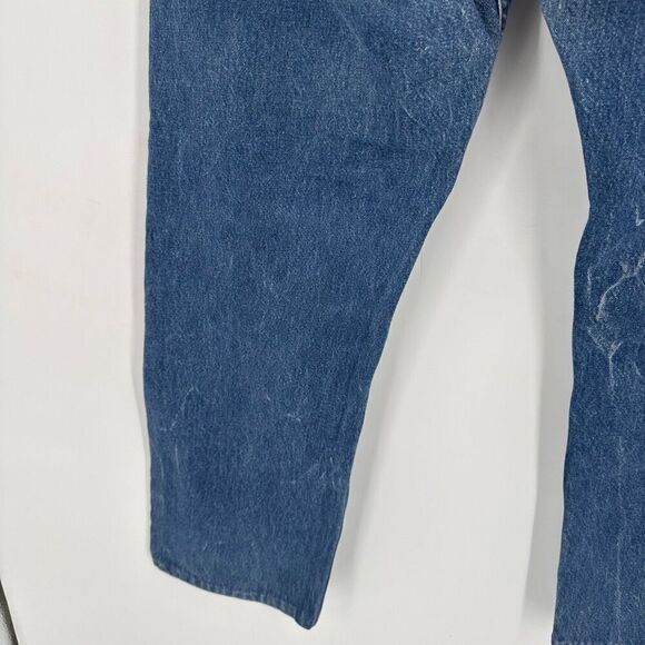 Vintage 80s Levi's 522 Unisex Straight Jeans Blue Denim Medium Wash Size 42x32 - Picture 9 of 16